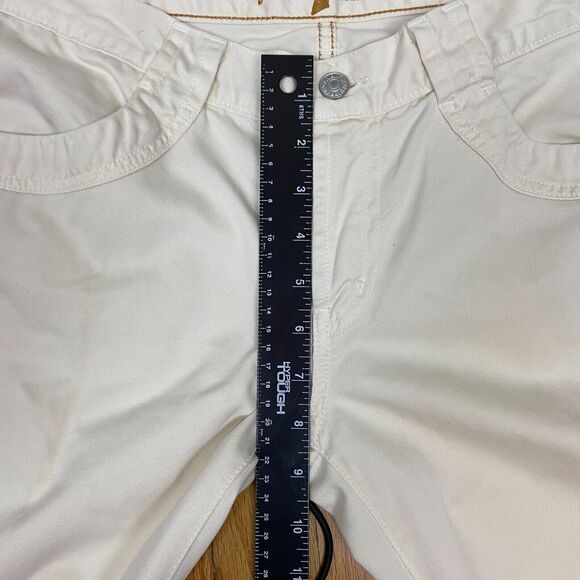 7 For‎ All Mankind Jeans Women's 31 White U112068U-068U Made In USA Embroidered - Picture 10 of 12